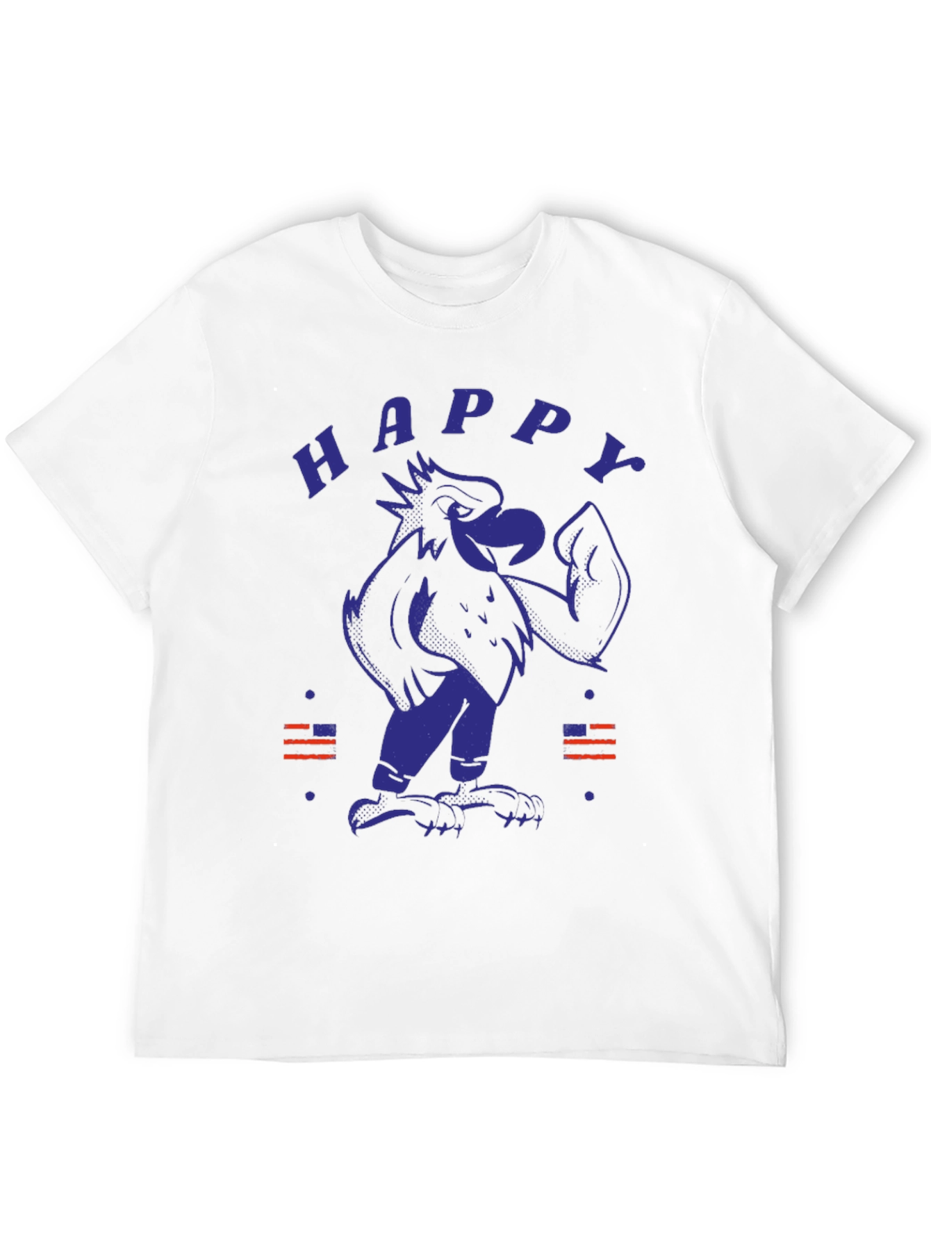 Happy Eagle Graphic Tee - Patriotic Style