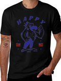 Happy Eagle Graphic Tee - Patriotic Style