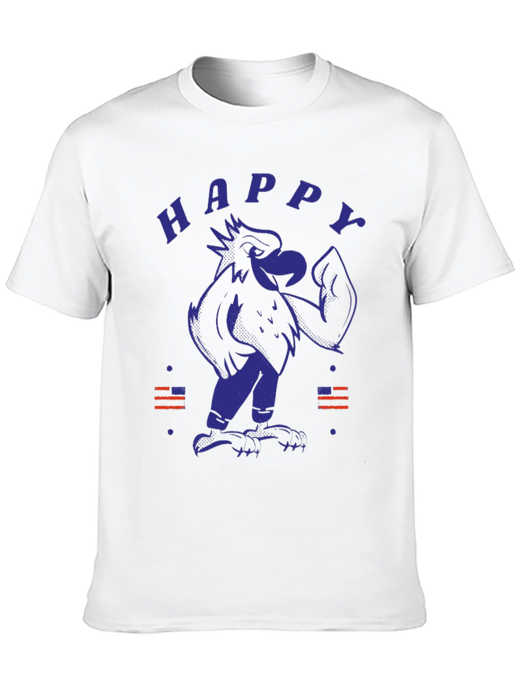 Happy Eagle Graphic Tee - Patriotic Style