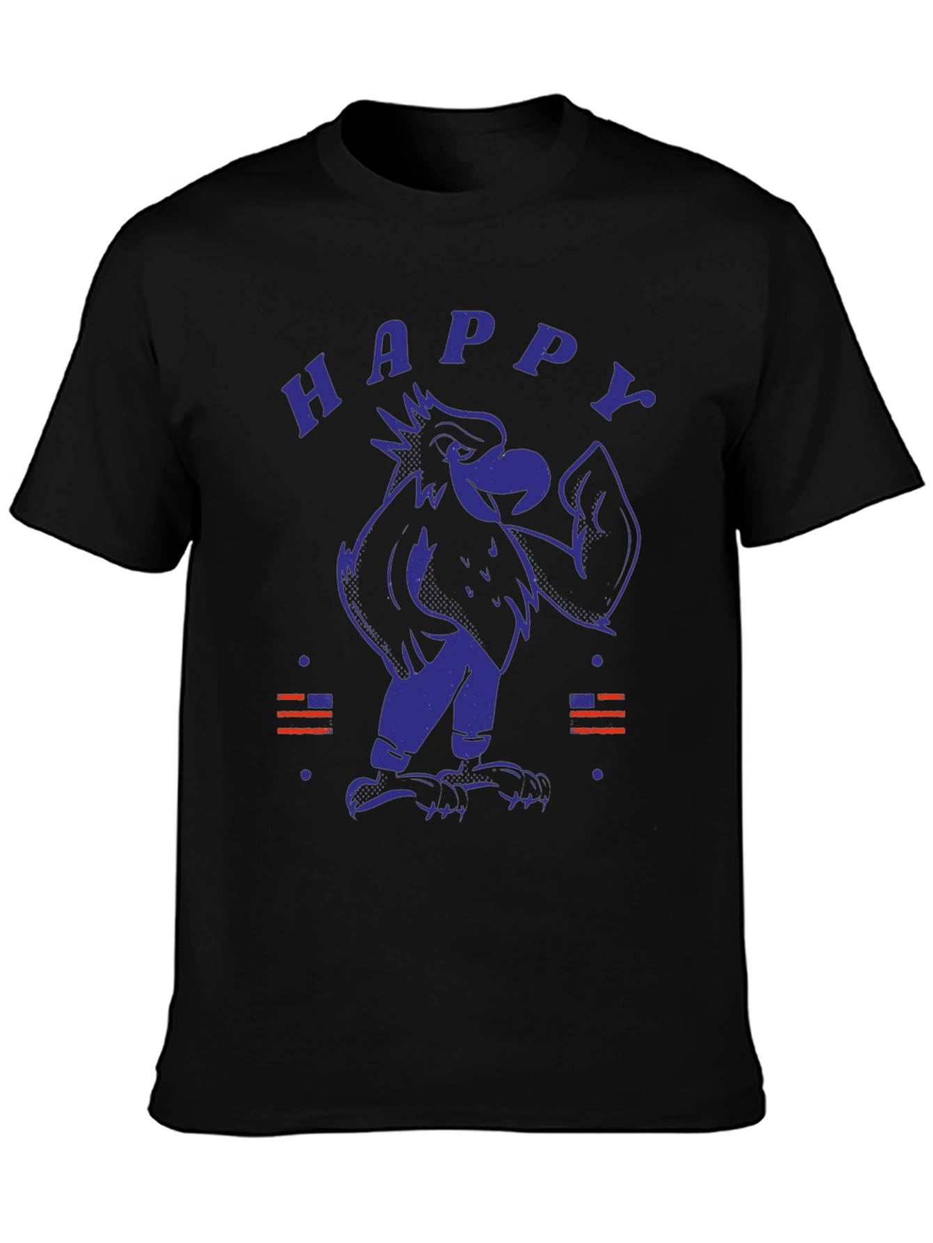 Happy Eagle Graphic Tee - Patriotic Style