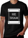 HE 3HAM Black T-Shirt - Bold Statement Tee