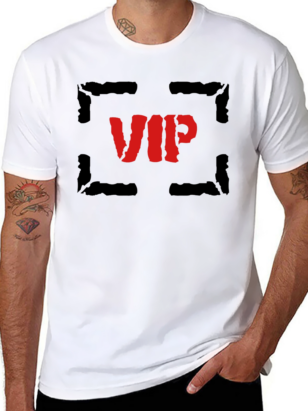 VIP Graphic Print Black T-Shirt - Trendy Streetwear Style