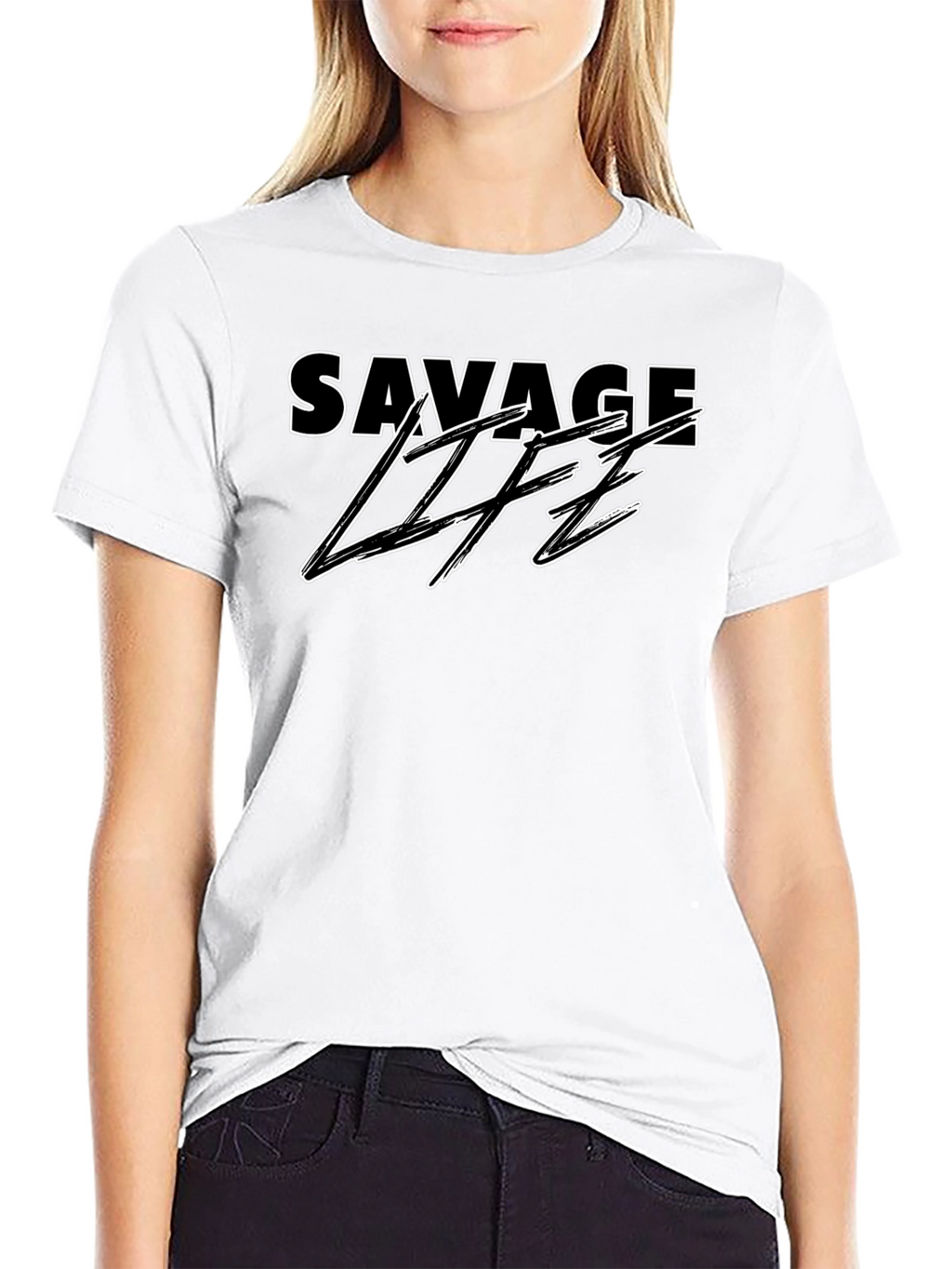 Savage Life Black Graphic T-Shirt