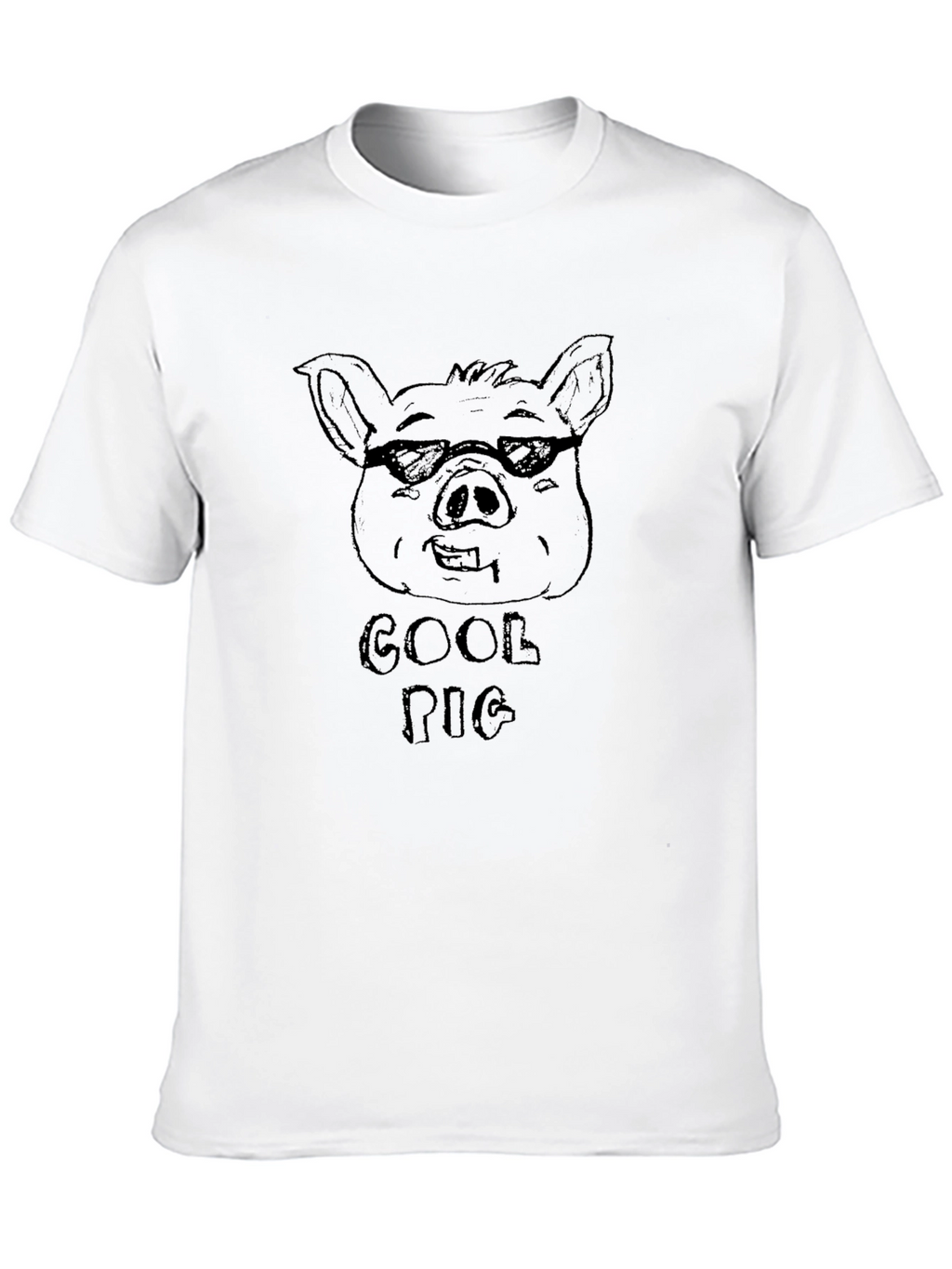 Cool Pig Graphic T-Shirt - Black Cotton Tee