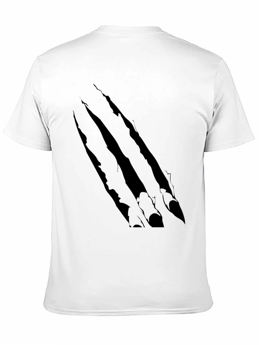 Claw Scratch Graphic Print Black T-Shirt