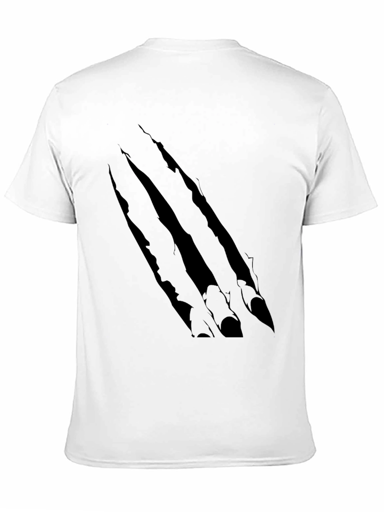Claw Scratch Graphic Print Black T-Shirt