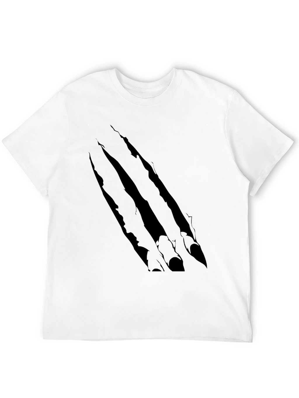Claw Scratch Graphic Print Black T-Shirt