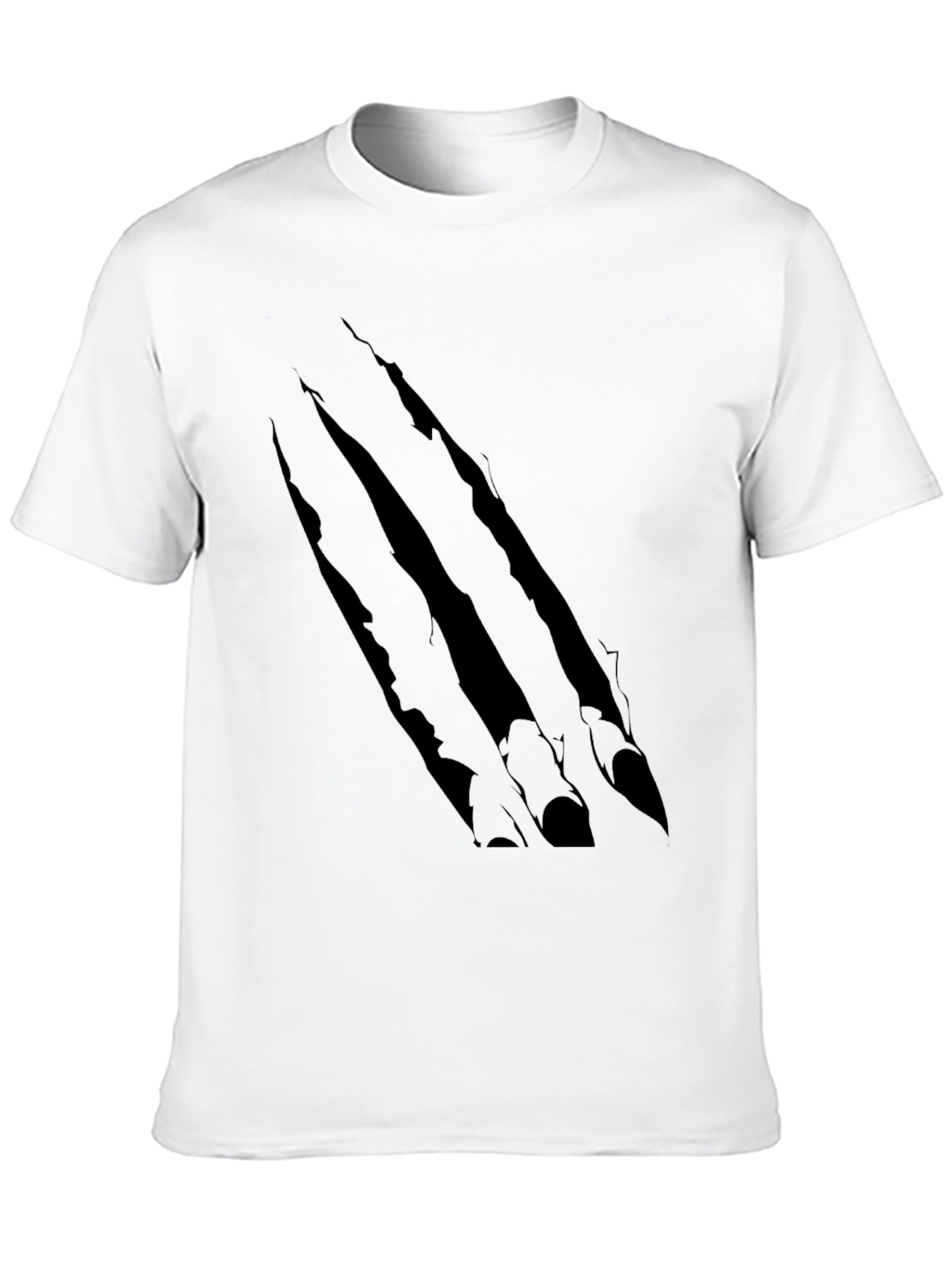 Claw Scratch Graphic Print Black T-Shirt