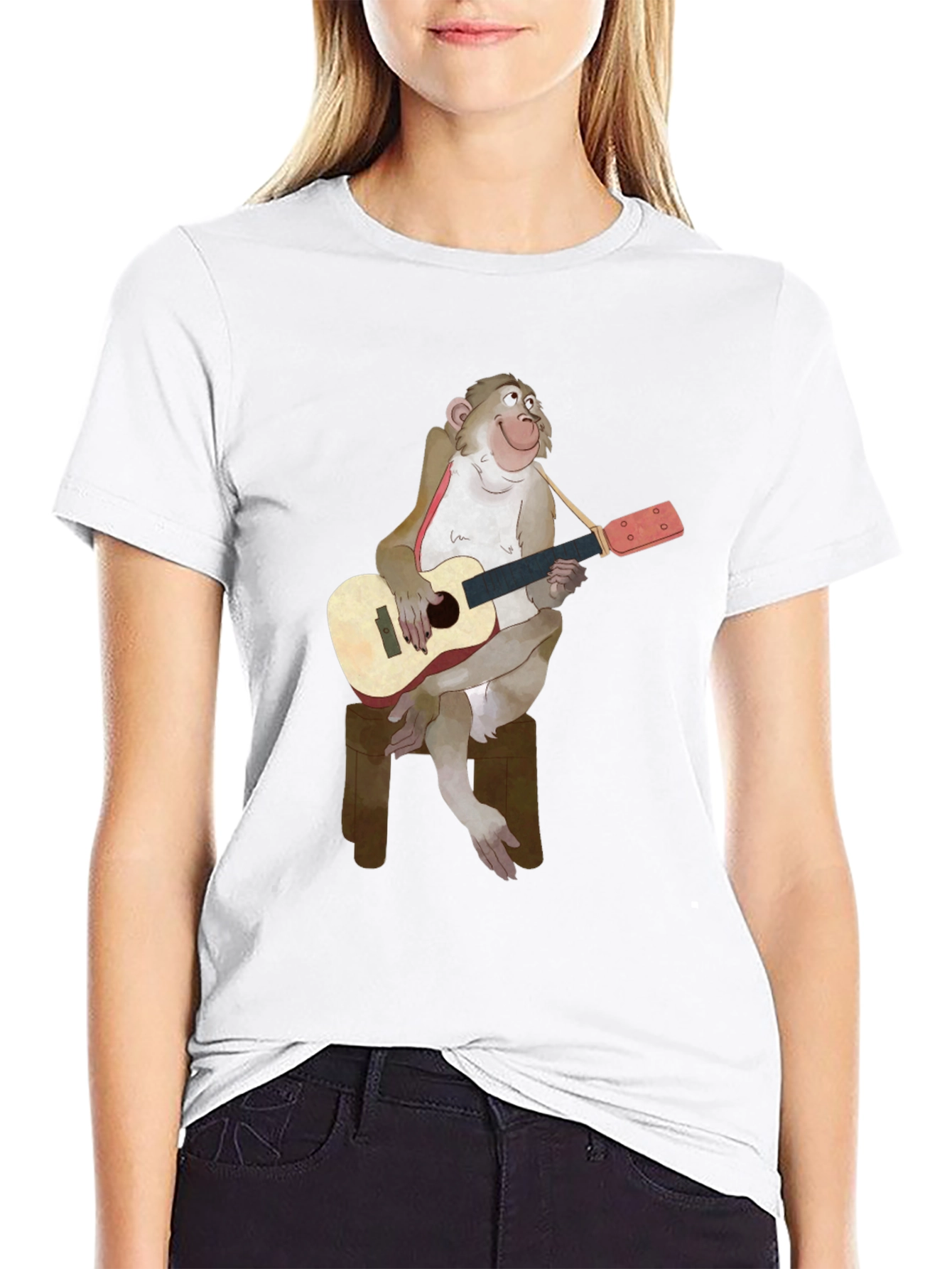 Monkey Guitarist Graphic Tee