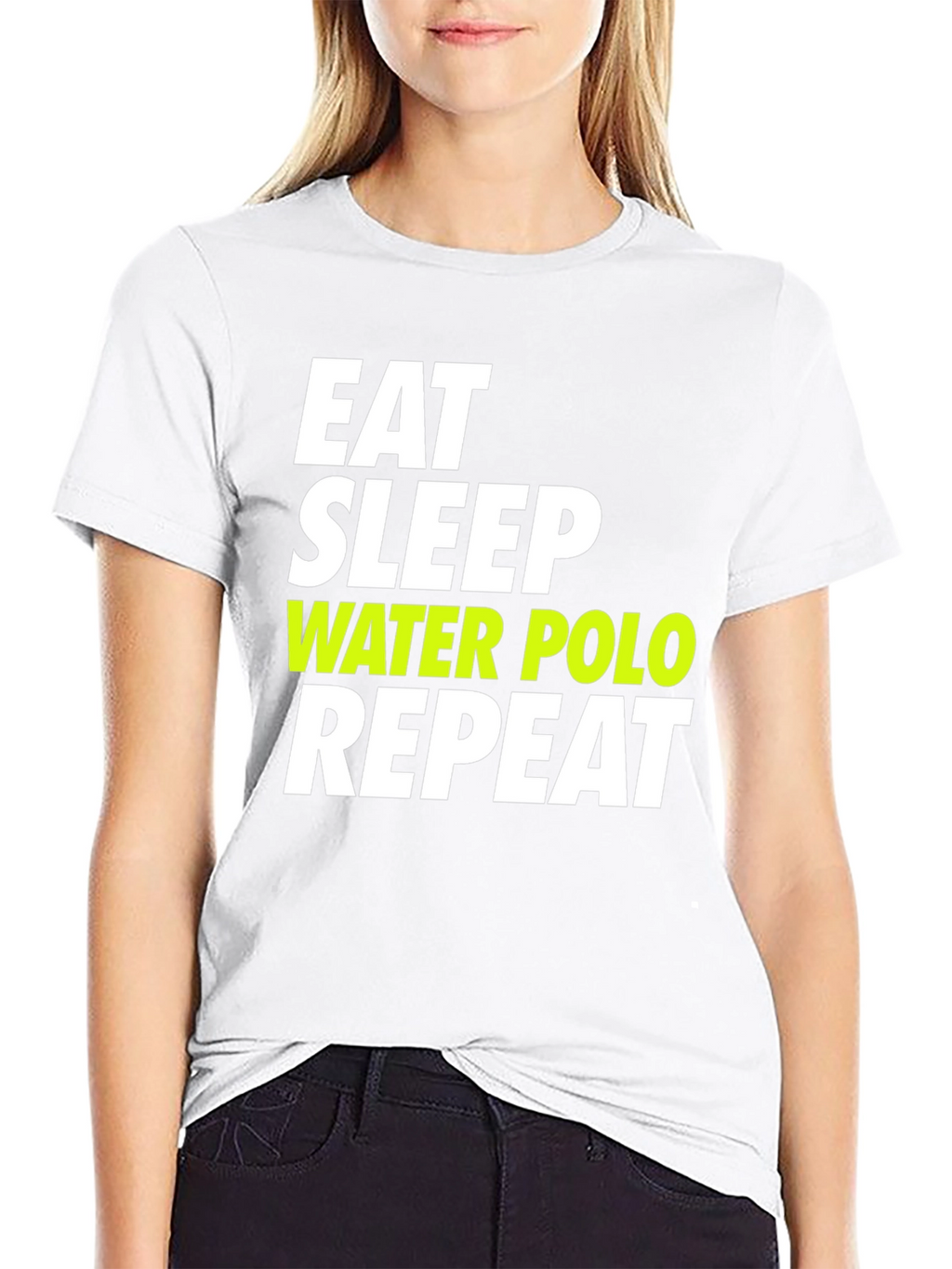 Eat Sleep Water Polo Repeat Black T-Shirt