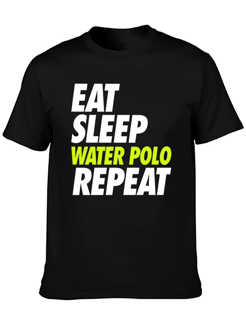 Eat Sleep Water Polo Repeat Black T-Shirt