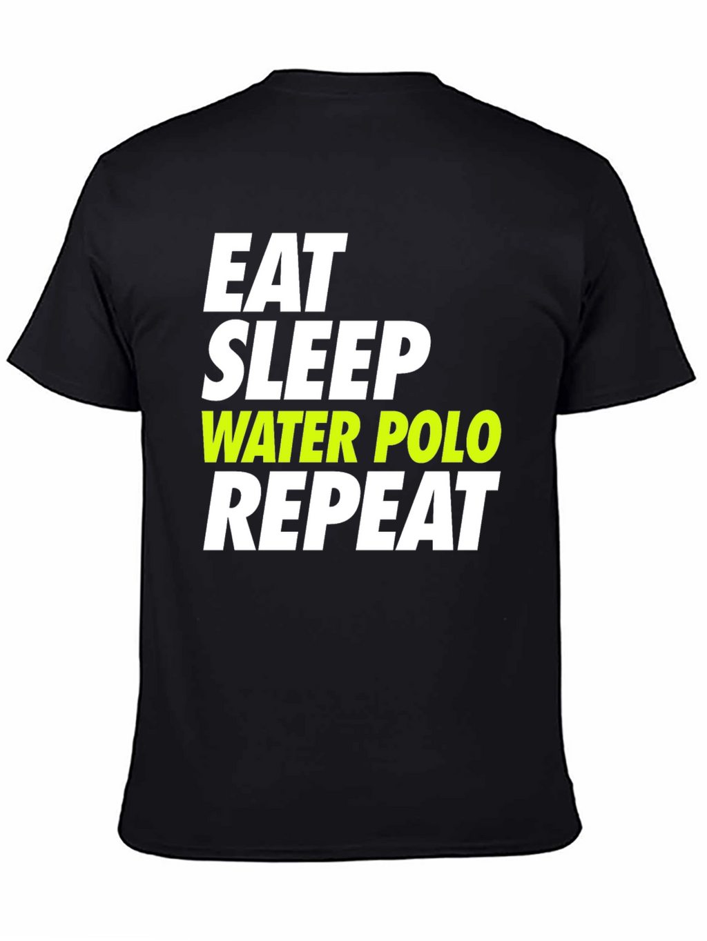 Eat Sleep Water Polo Repeat Black T-Shirt