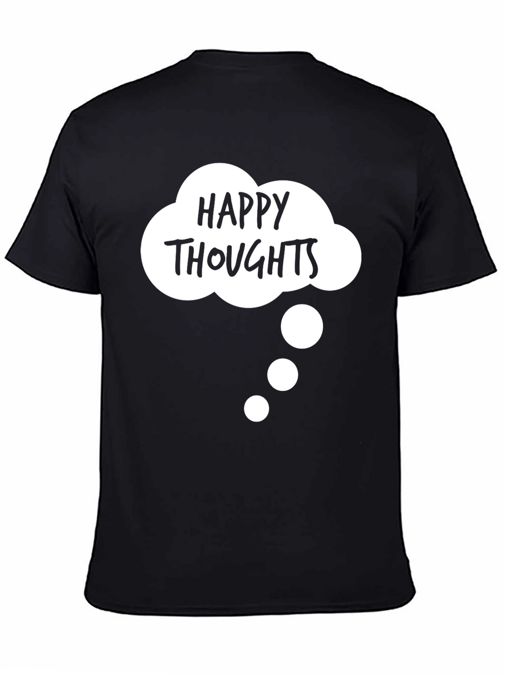 Happy Thoughts Black Graphic T-Shirt