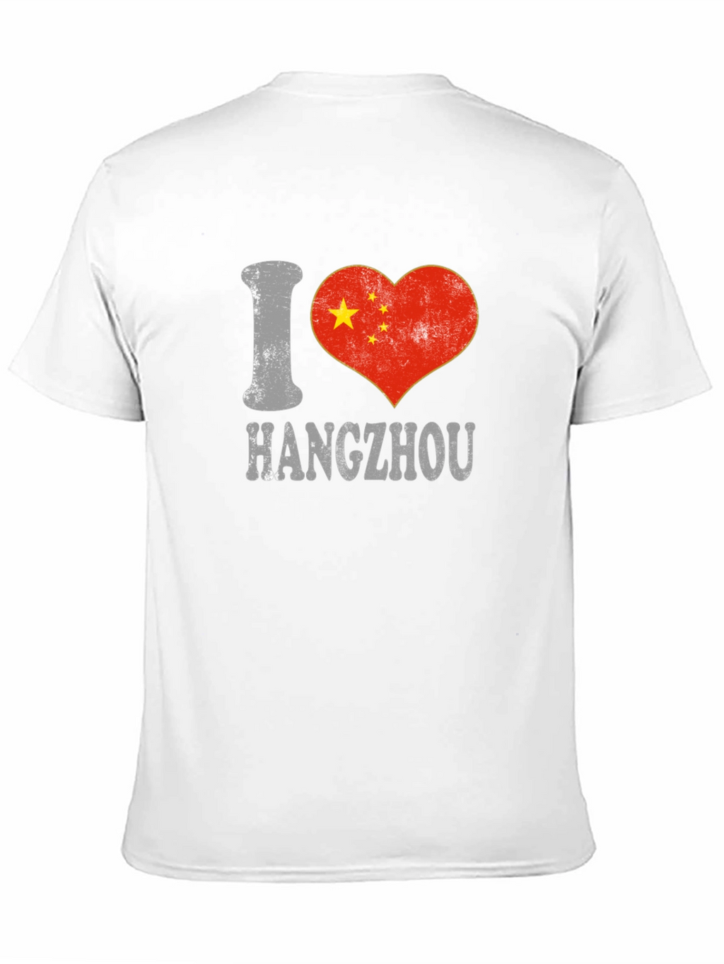I Love Hangzhou China Flag Heart T-Shirt