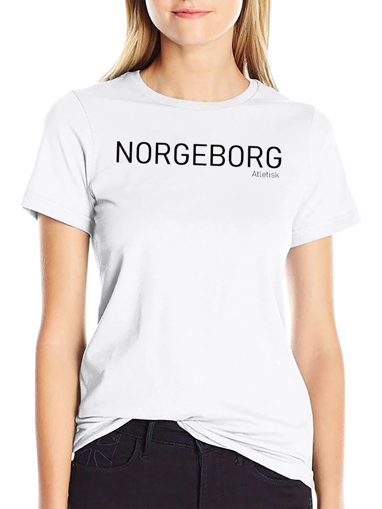 NORGBORG Mens Black Embossed Logo T-Shirt