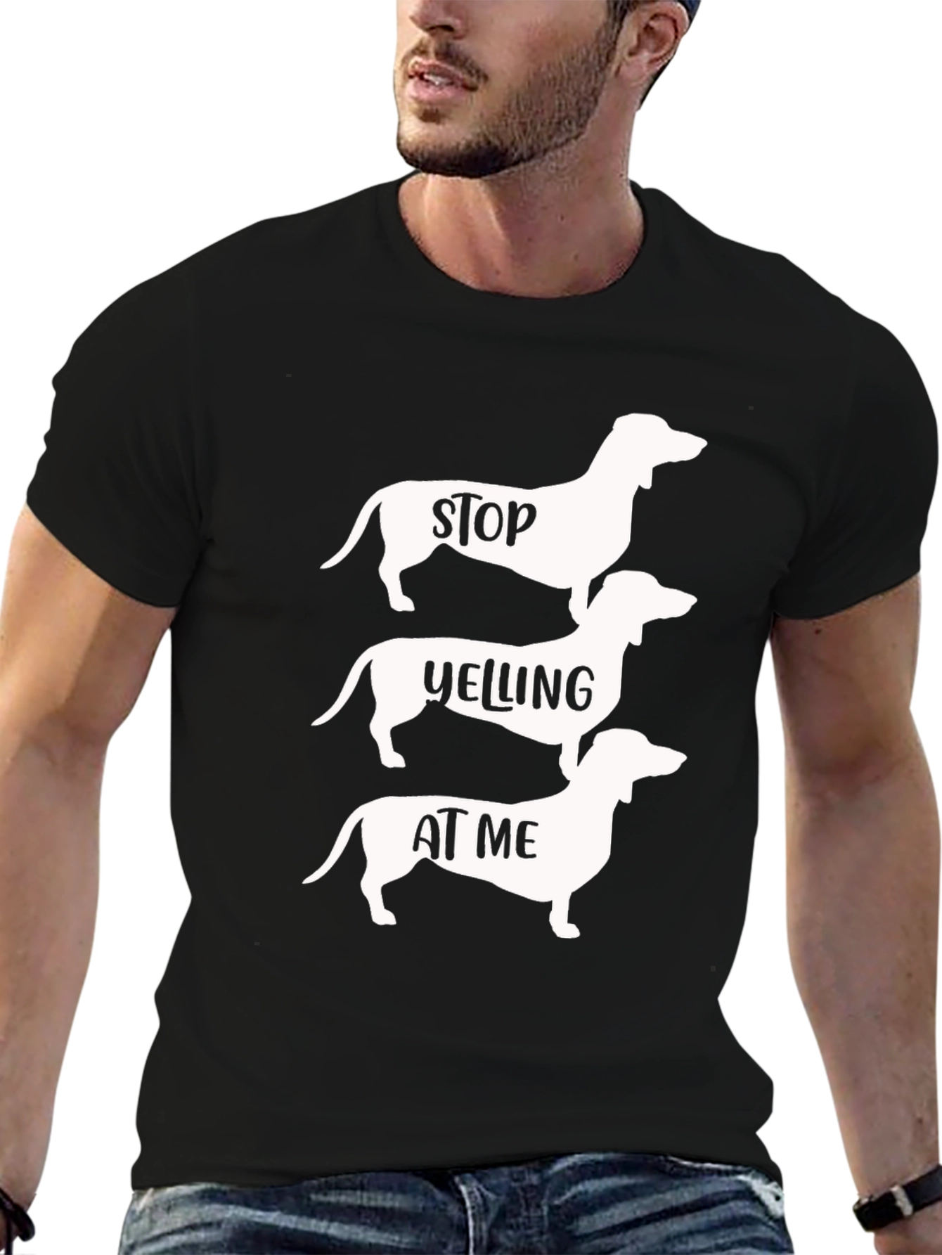 Stop Yelling at Me Dachshund T-Shirt