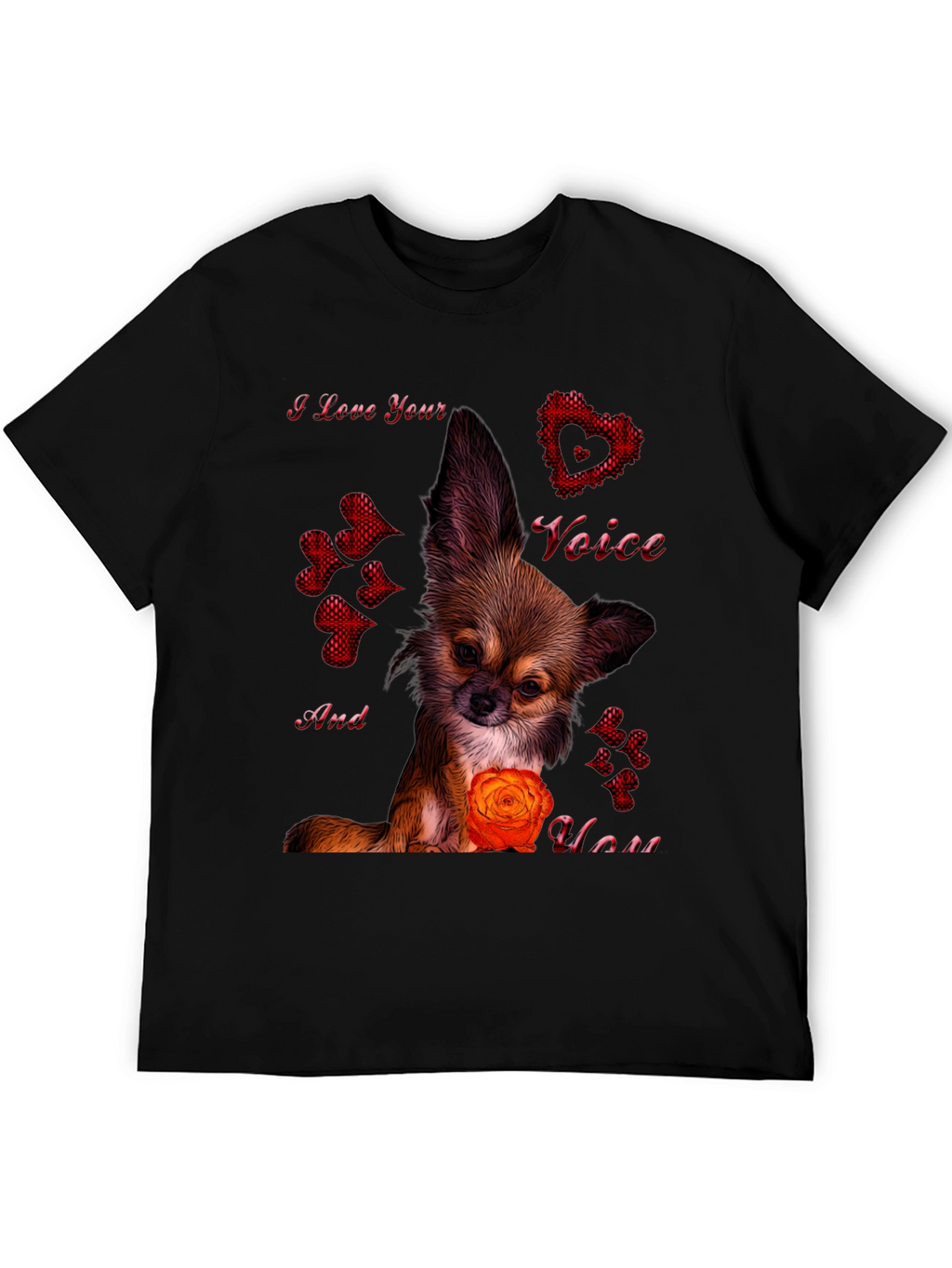 I Love Your Voice Chihuahua Graphic Tee