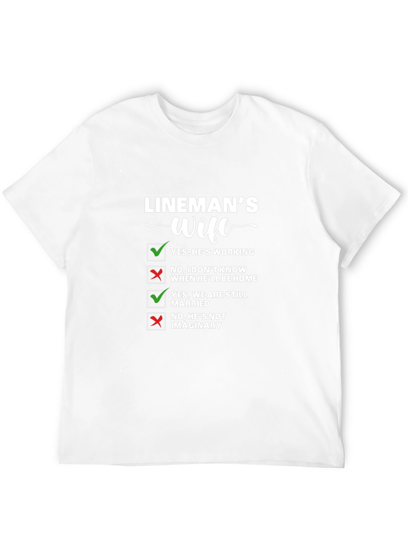 Linemans Wife Novelty T-Shirt