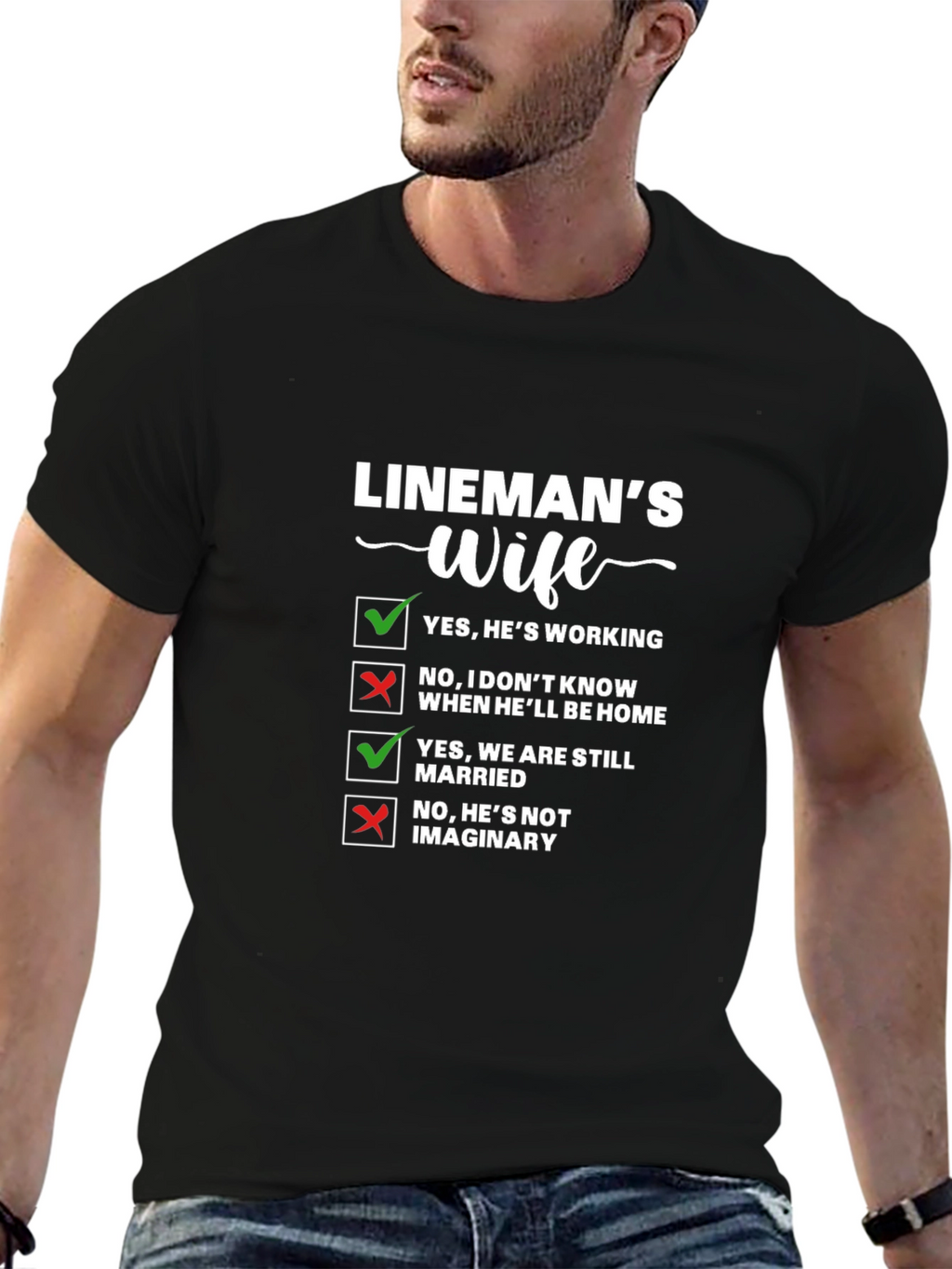 Linemans Wife Novelty T-Shirt