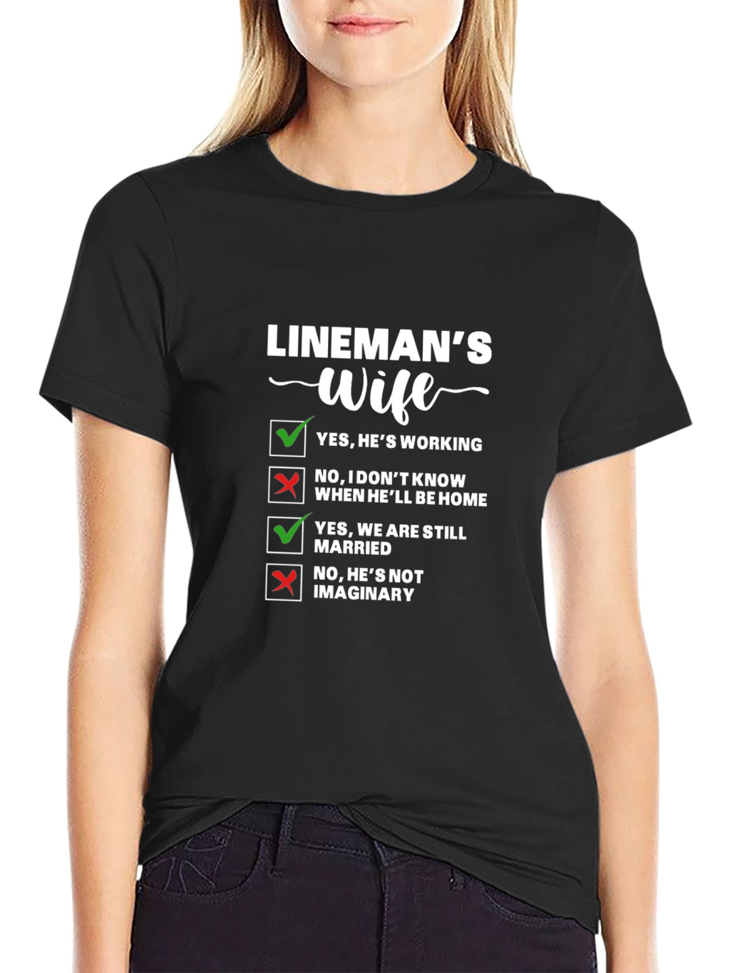 Linemans Wife Novelty T-Shirt