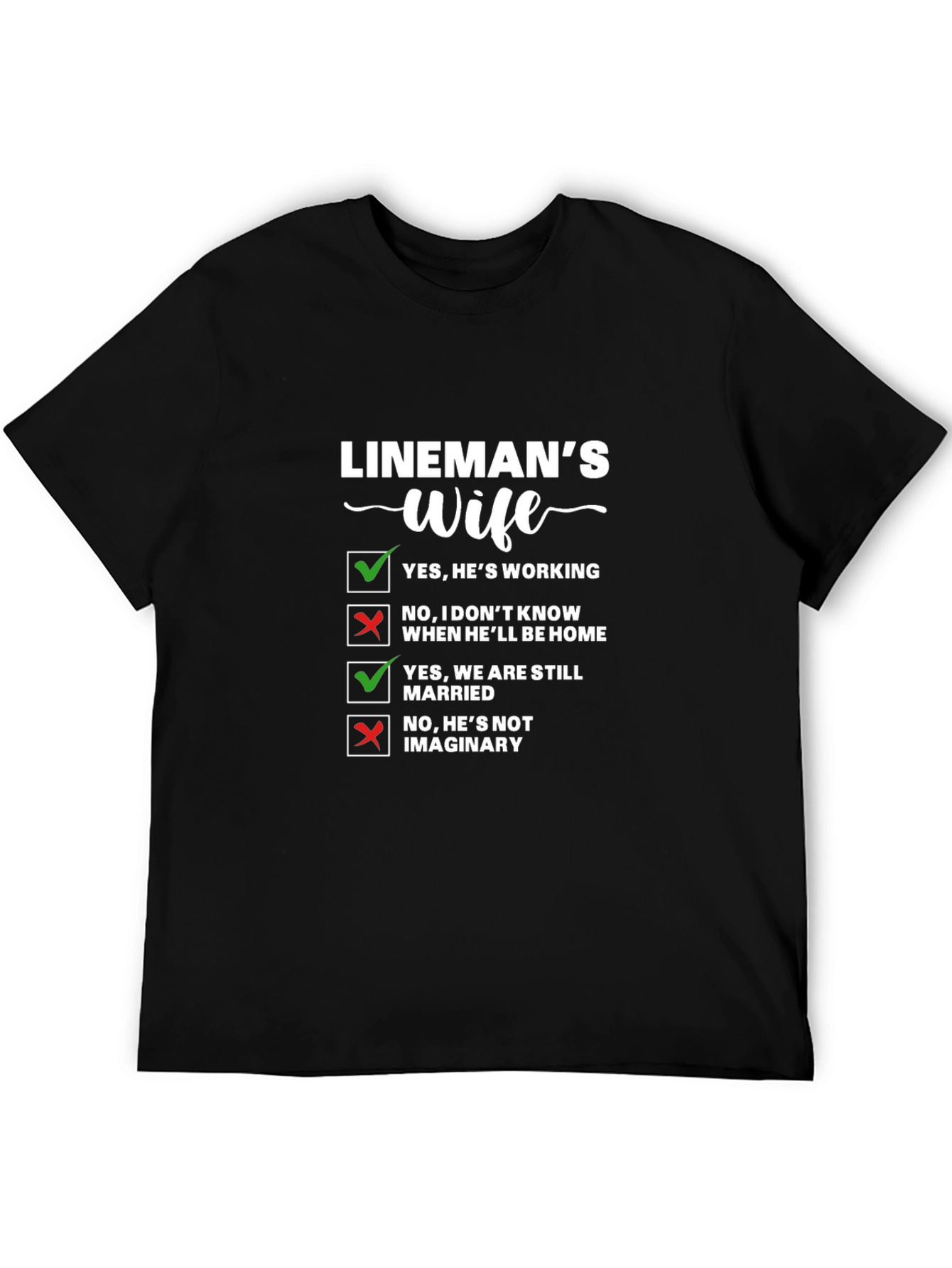 Linemans Wife Novelty T-Shirt