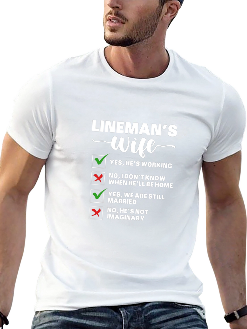 Linemans Wife Novelty T-Shirt