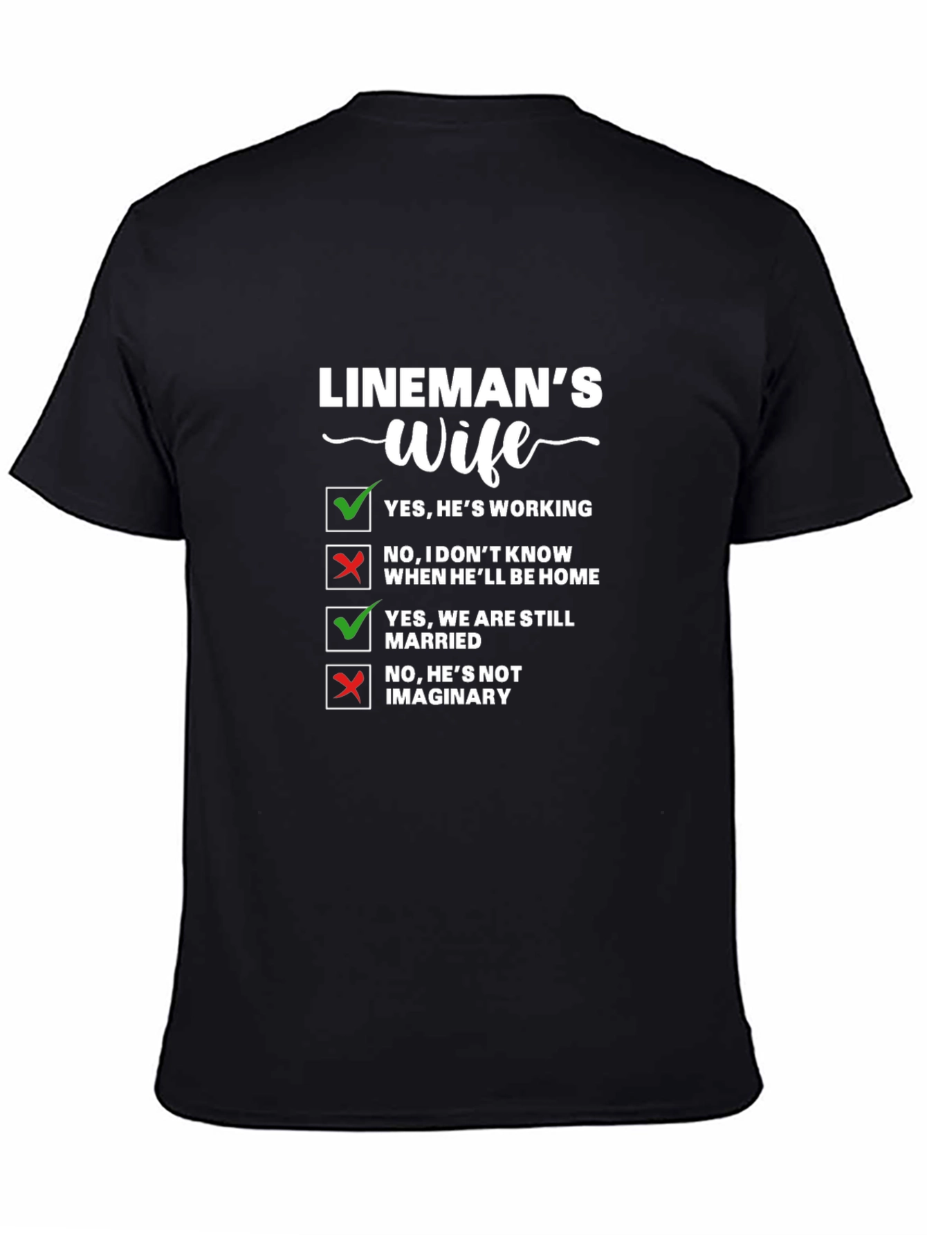 Linemans Wife Novelty T-Shirt