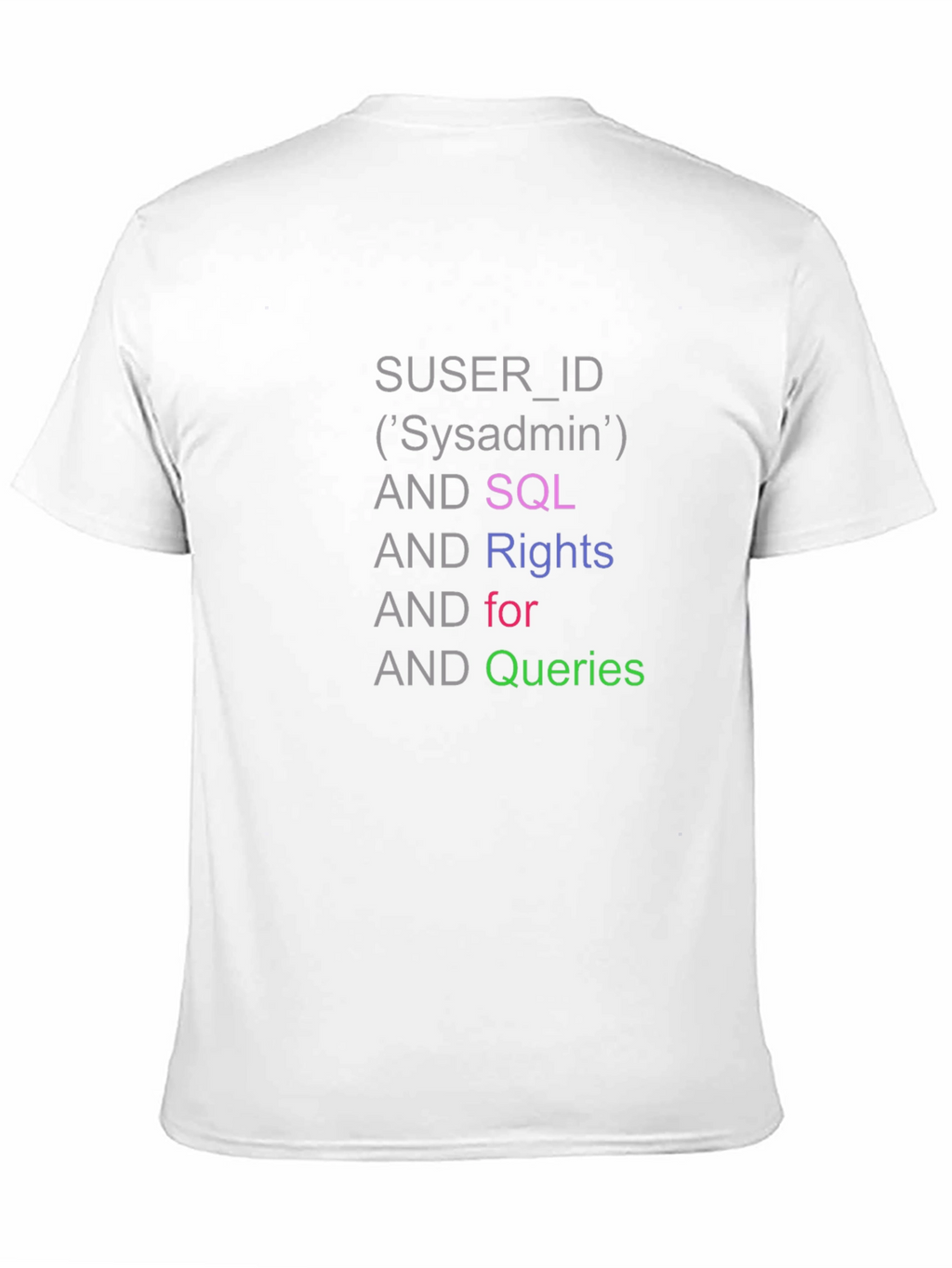Sysadmin SQL Queries Black T-Shirt