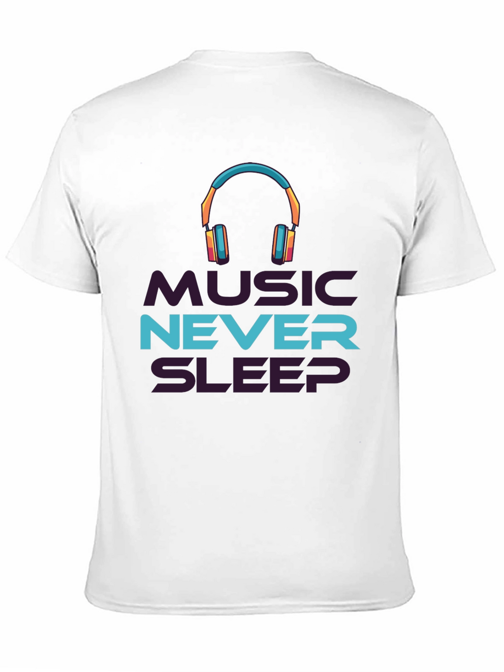 Music Never Sleeps Black Graphic Tee