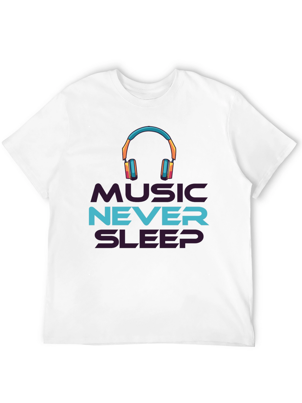 Music Never Sleeps Black Graphic Tee