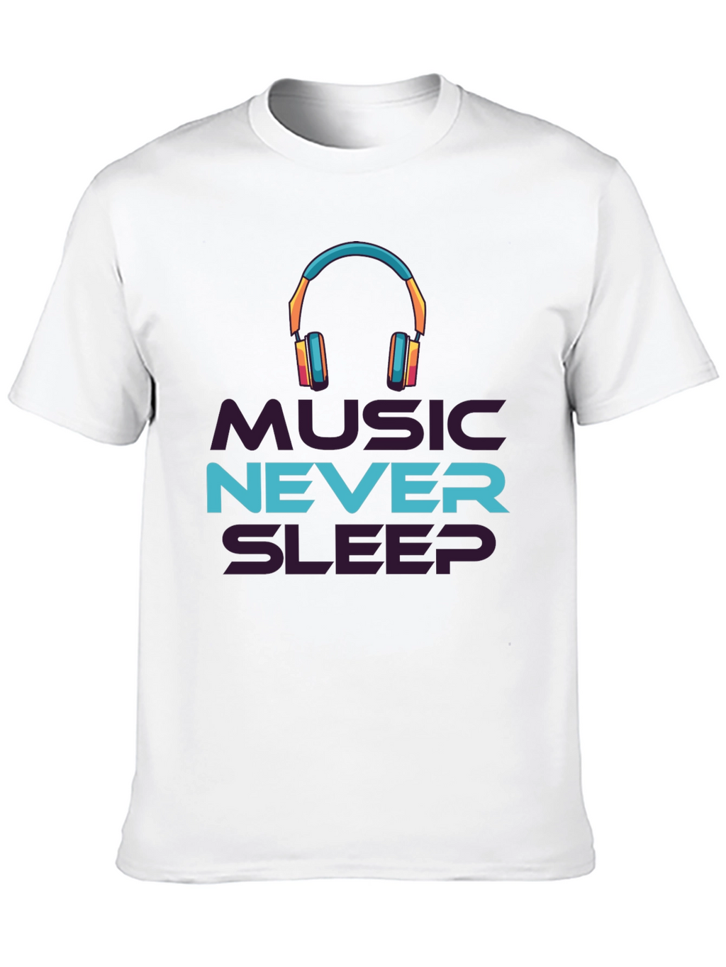 Music Never Sleeps Black Graphic Tee