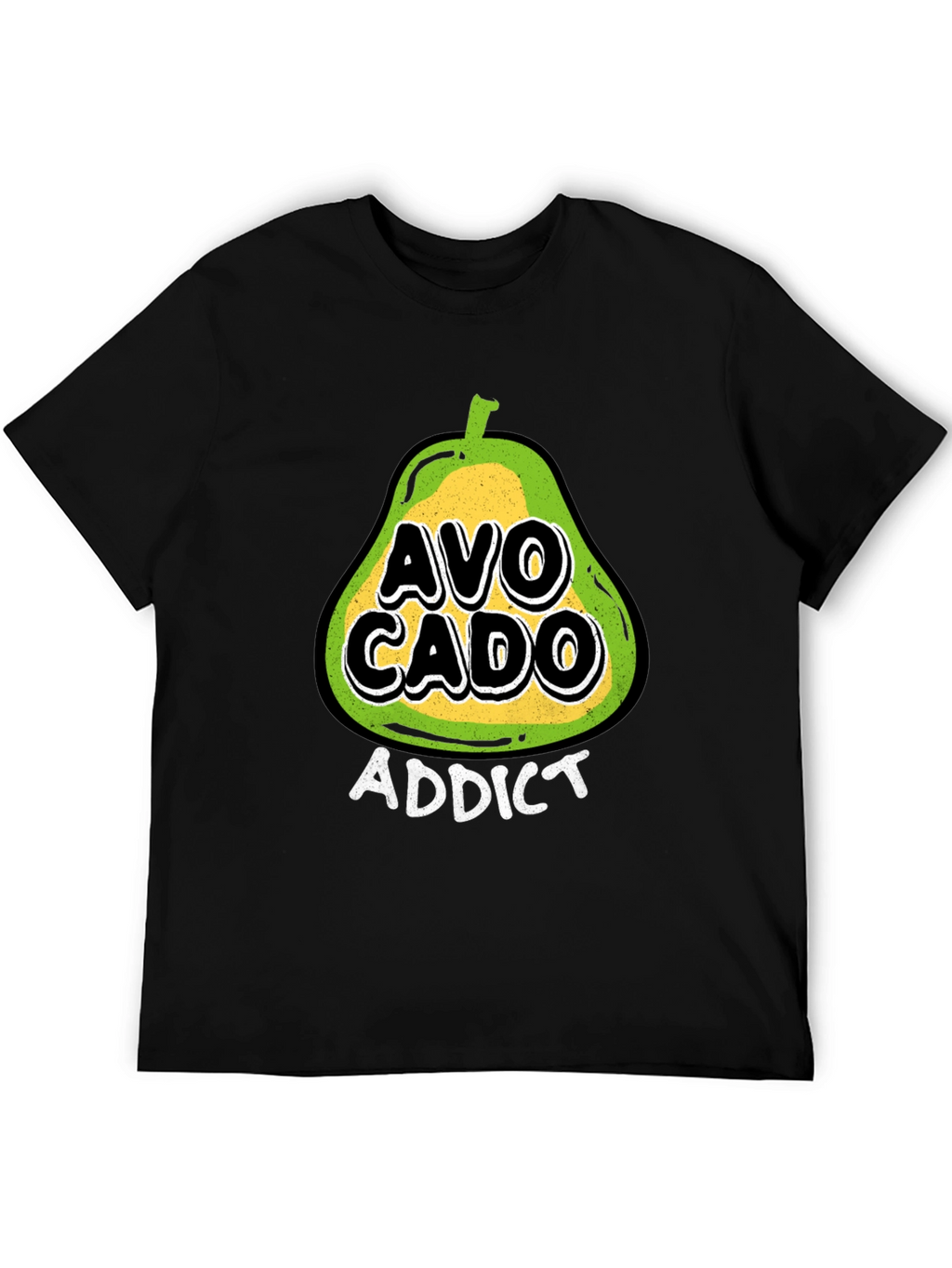 Avocado Addict Black T-Shirt - Trendy Graphic Tee