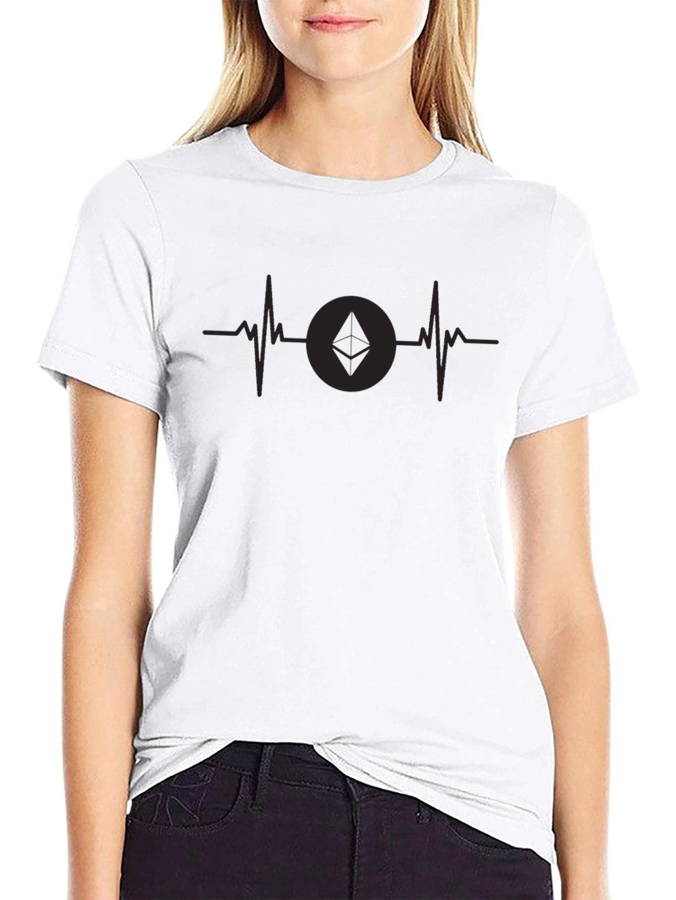 Ethereum Heartbeat Black T-Shirt
