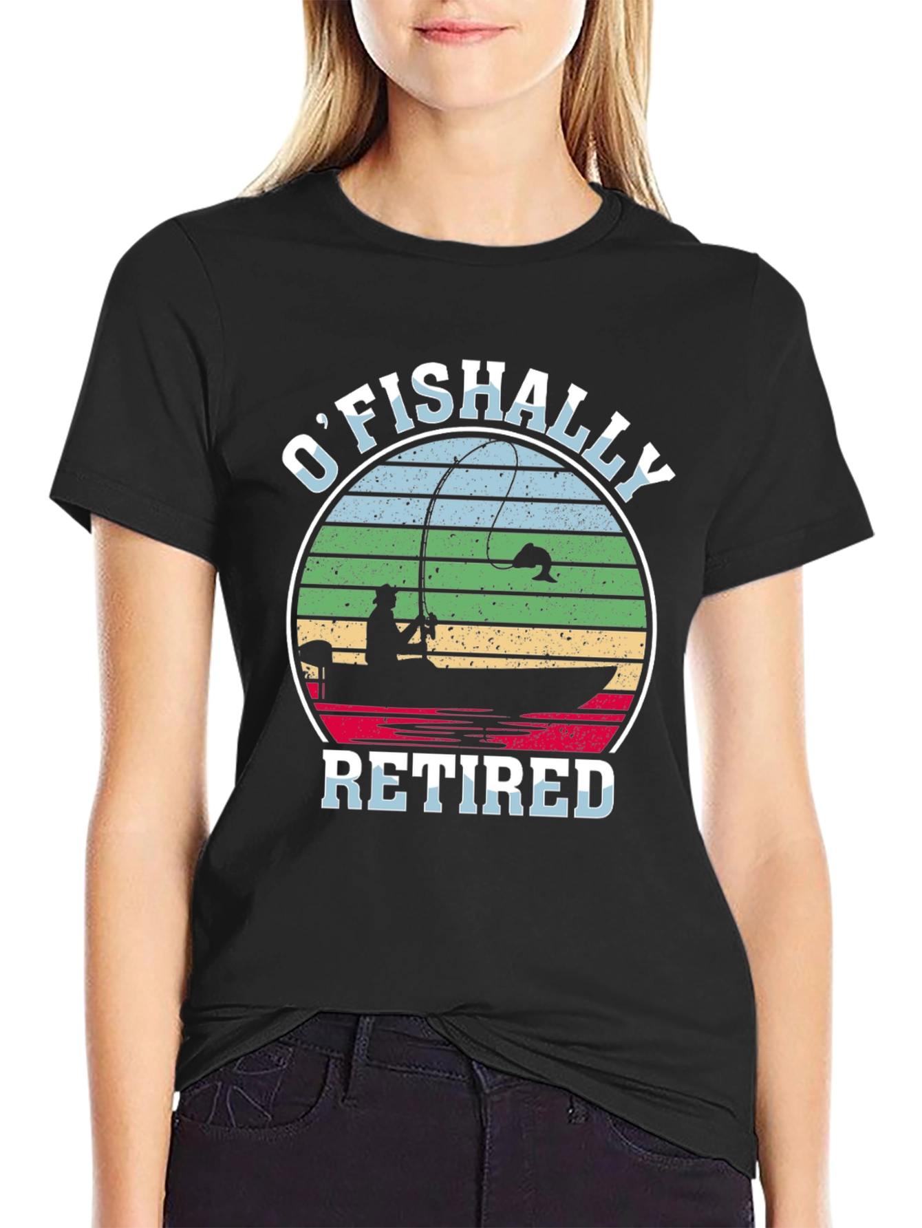 OFishally Retired Fishing T-Shirt