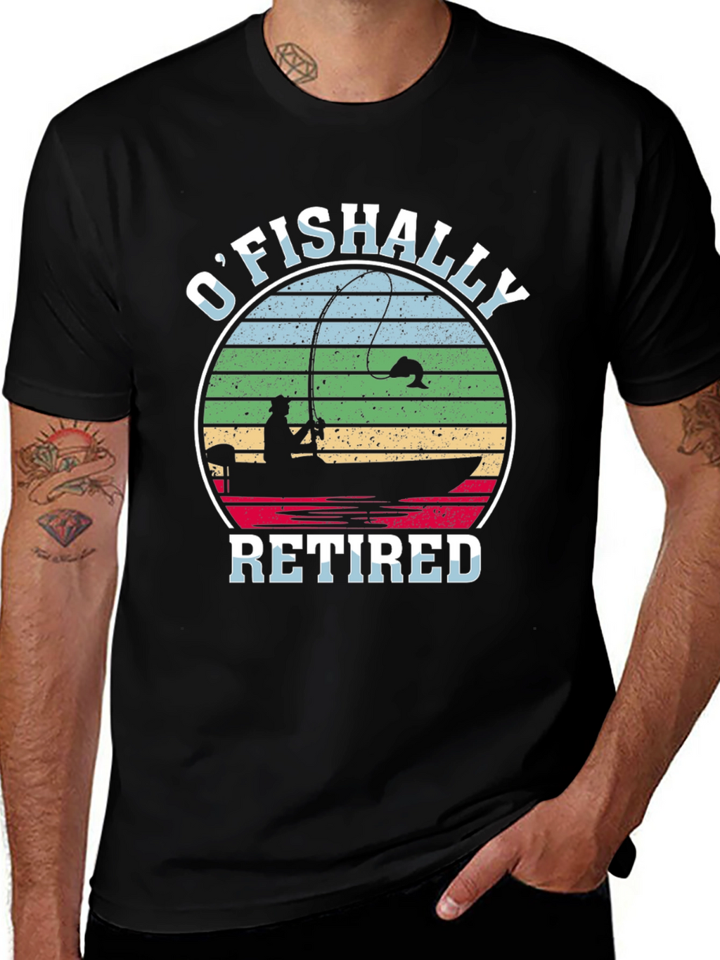 OFishally Retired Fishing T-Shirt