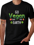 Go Vegan Save the Earth Black Tee