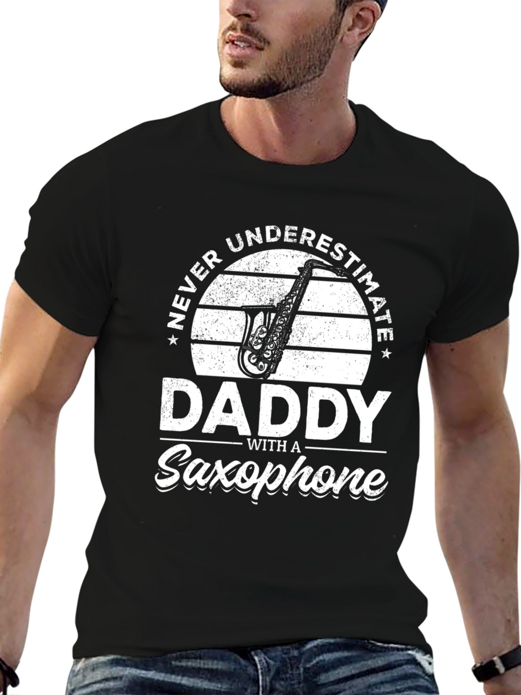 Daddy Saxophone Graphic T-Shirt
