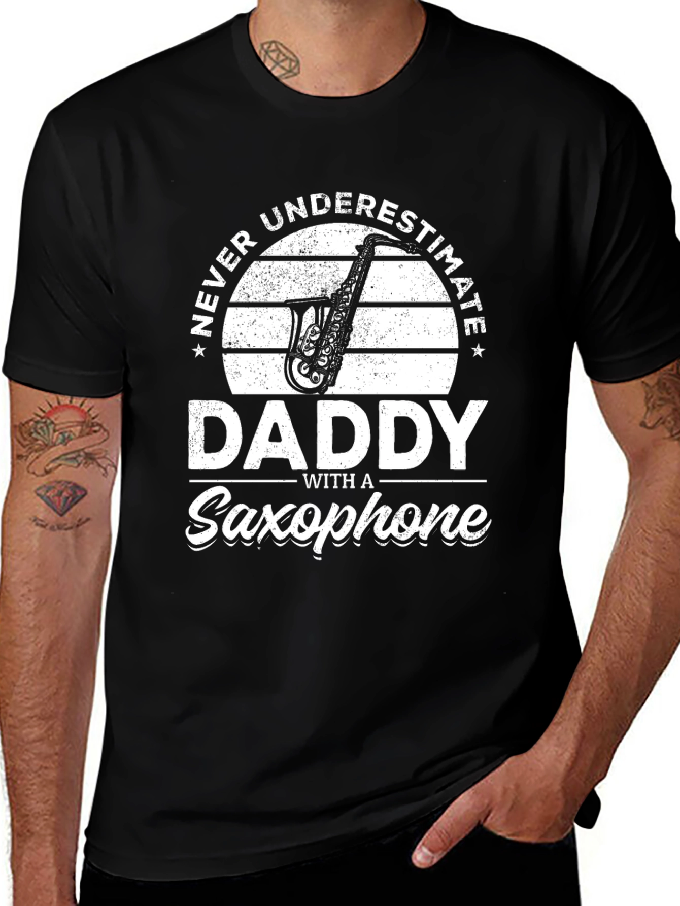 Daddy Saxophone Graphic T-Shirt