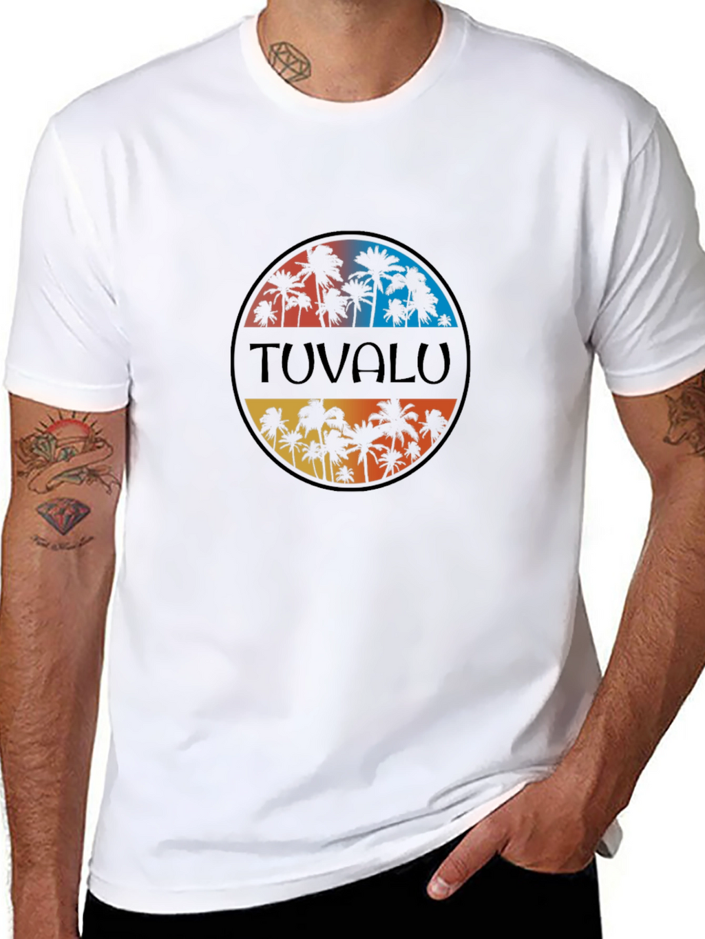 Tuvalu Palm Tree Graphic Tee