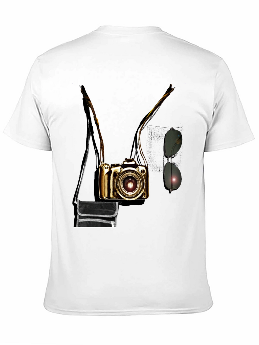 Camera Print Crew Neck Short Sleeve T-Shirt