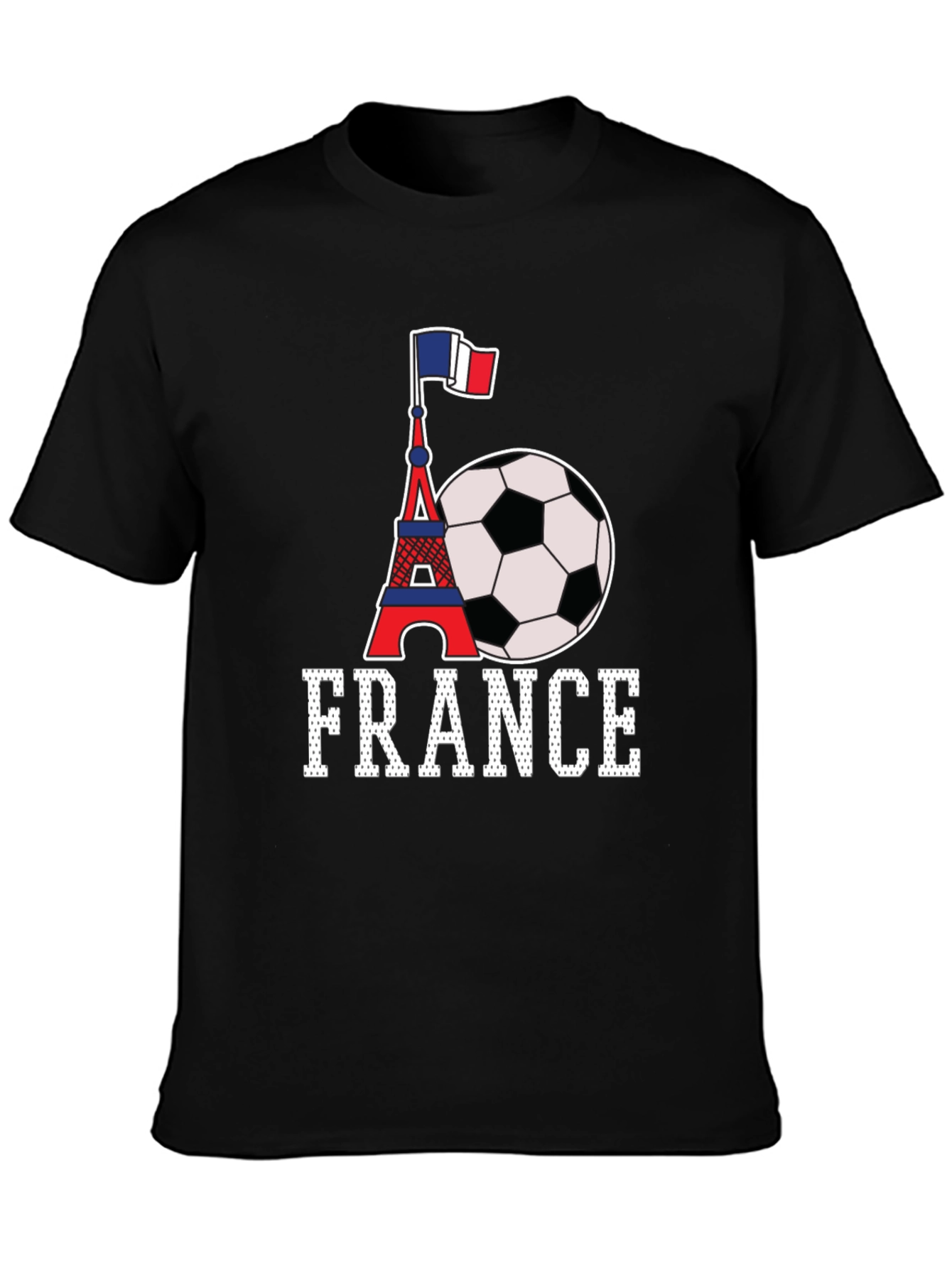 France Soccer T-Shirt: Eiffel Tower & Flag