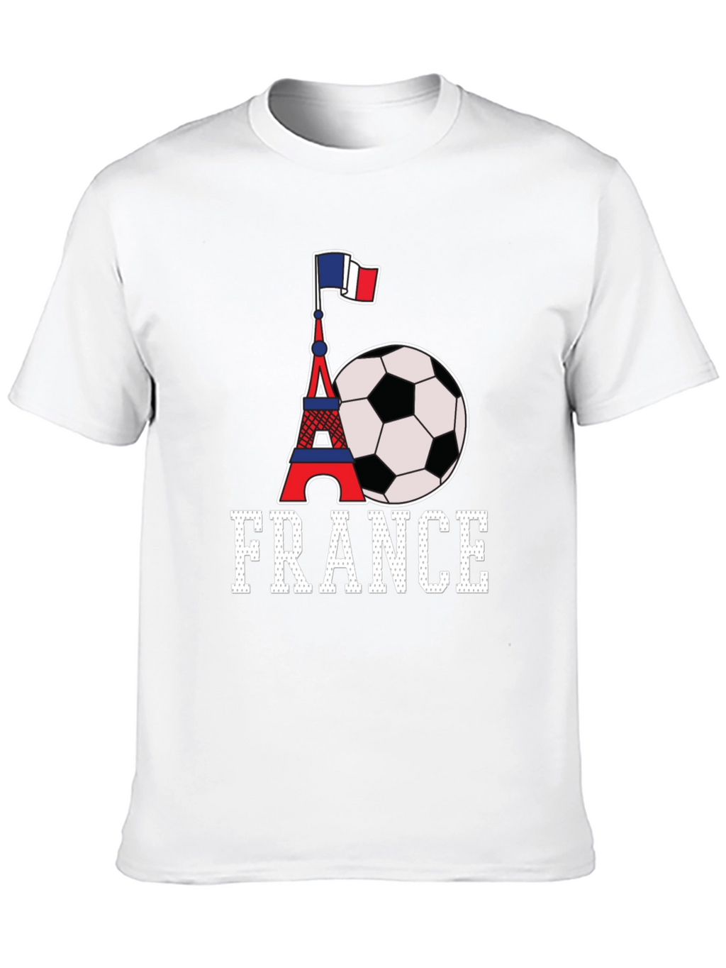 France Soccer T-Shirt: Eiffel Tower & Flag