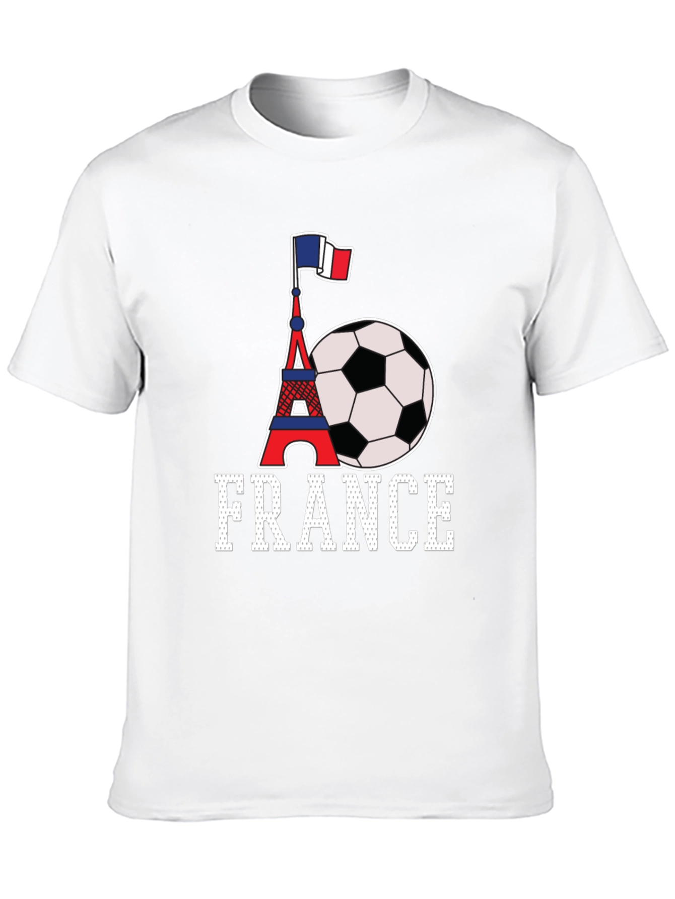 France Soccer T-Shirt: Eiffel Tower & Flag