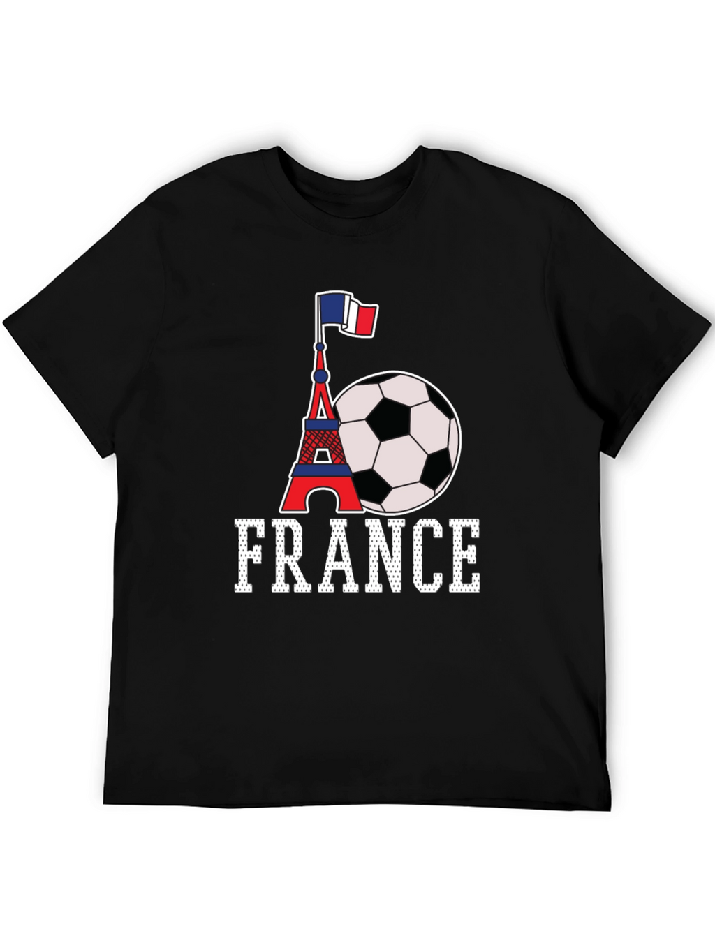 France Soccer T-Shirt: Eiffel Tower & Flag