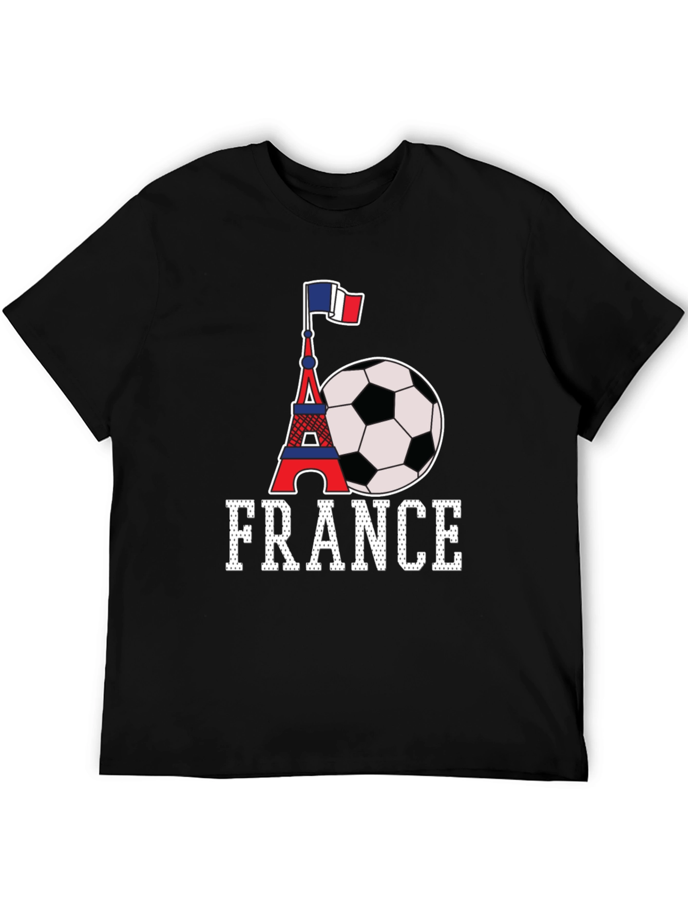 France Soccer T-Shirt: Eiffel Tower & Flag