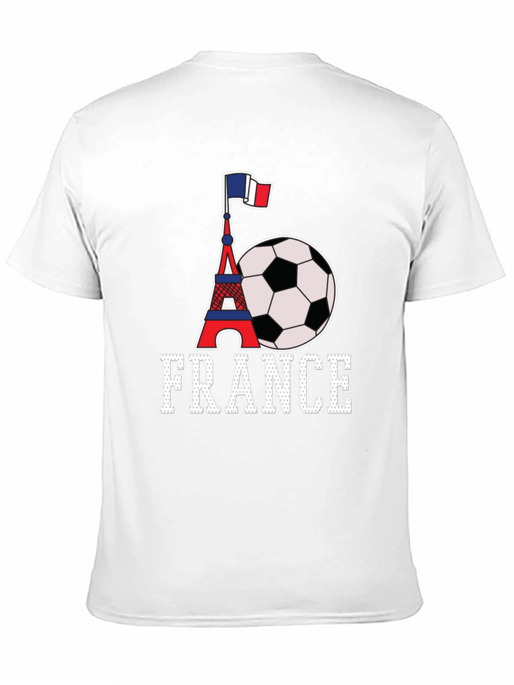 France Soccer T-Shirt: Eiffel Tower & Flag
