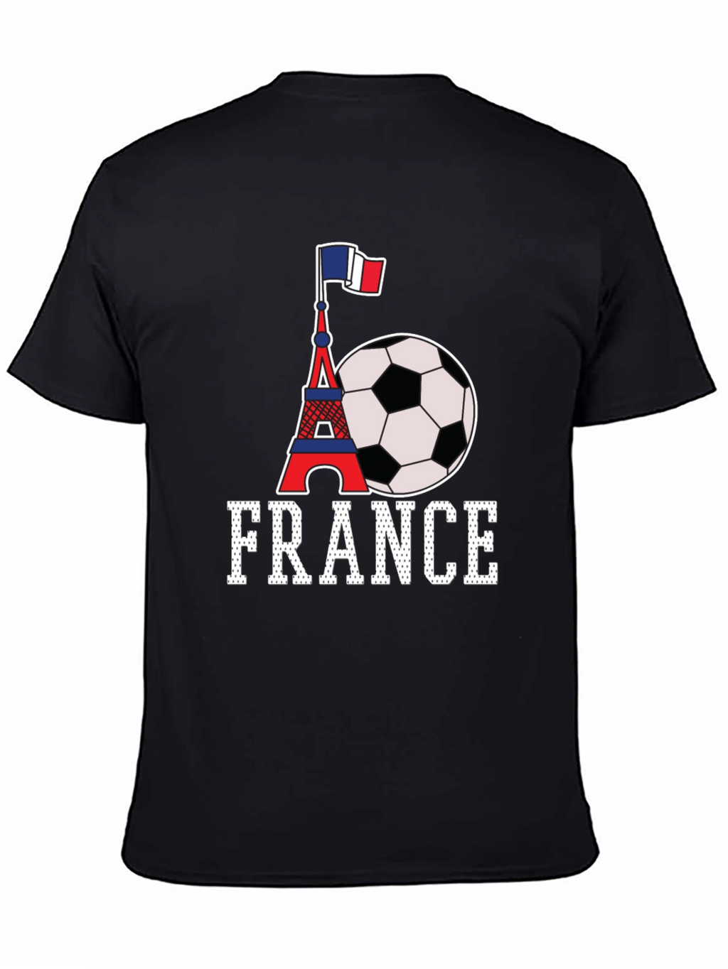 France Soccer T-Shirt: Eiffel Tower & Flag
