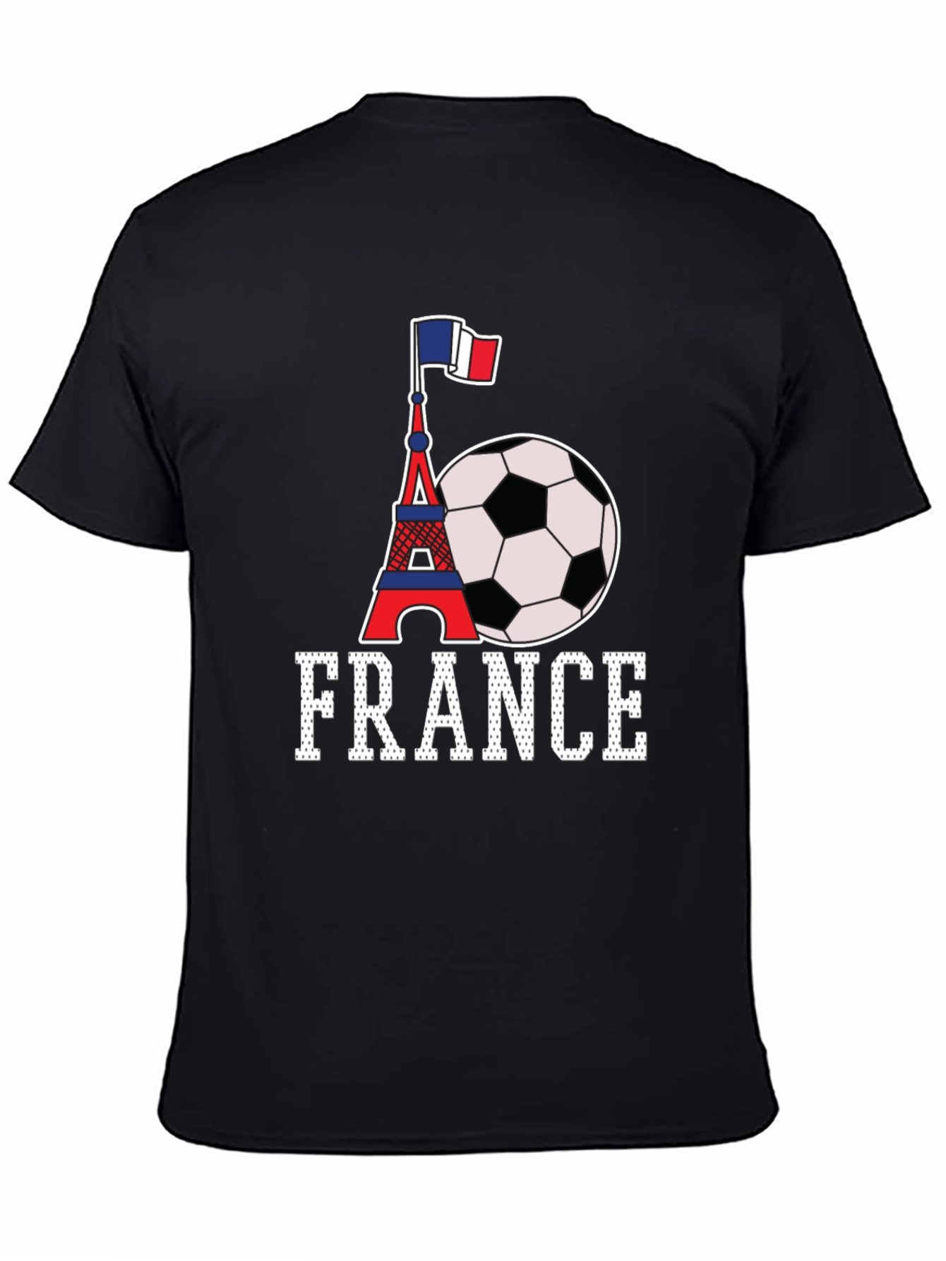 France Soccer T-Shirt: Eiffel Tower & Flag