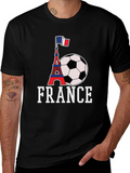 France Soccer T-Shirt: Eiffel Tower & Flag