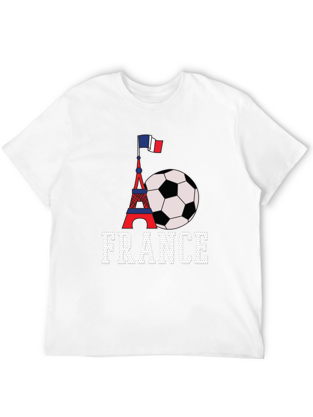 France Soccer T-Shirt: Eiffel Tower & Flag